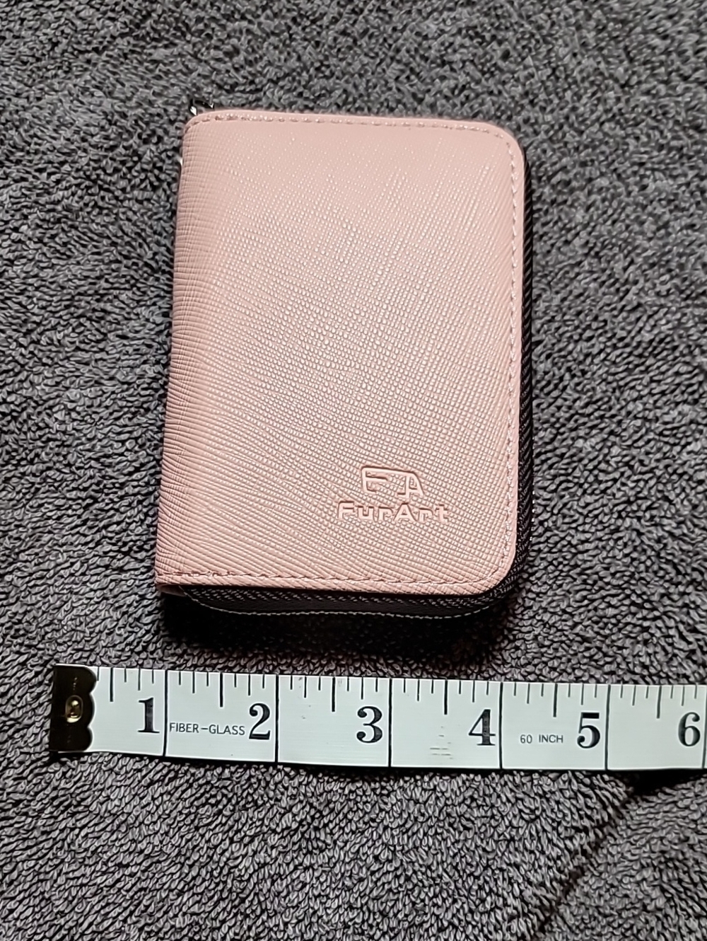 Zip-Around Compact Wallet in Blush Pink - Picture 2 of 6